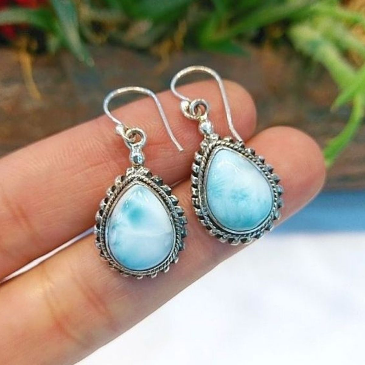 larimar taşı küpe